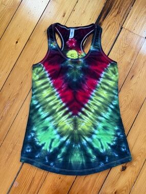 One of a Kind Rasta Tie-Dye Women's Racerback Tank Small